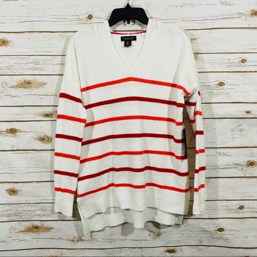 Rachel Zoe women’s red‎ white long sleeve sweater M